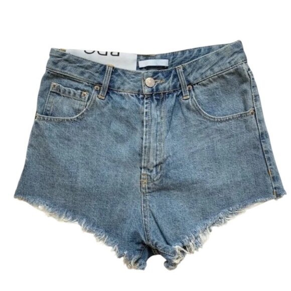 Urban Outfitters BDG Jean Shorts Jorts Distressed High Waist Cut off Denim Small - Picture 2 of 16